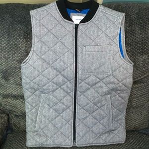 OLD NAVY gray quilted vest YOUTH 14/16 XL, NWOT